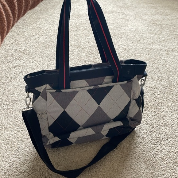 Vintage Hurley Messanger Laptop Bag Plaid Retro Office City Commuter Tote Large - Picture 9 of 16